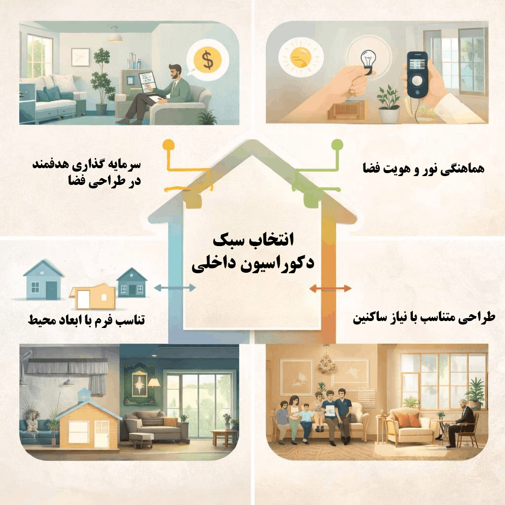 انتخاب سبک دکوراسیون داخلی